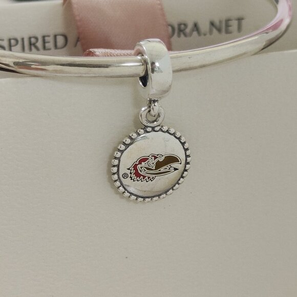 Pandora University of Kansas Exclusive Dangle School Charm S925 silver Pendant